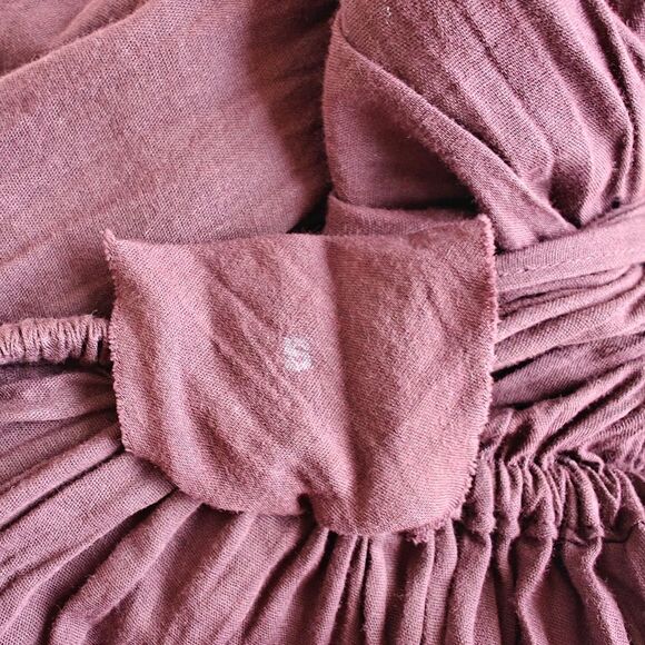 Loup Charmant Purple Flowy Dress Size Small Deep V Front Open Back - Picture 10 of 14